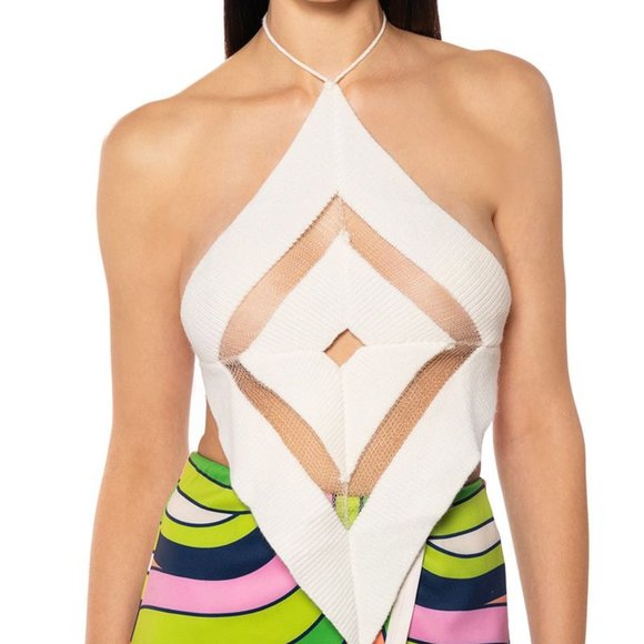 Callie Lives Tops - Callie So Clearly Sexy Mesh Halter M L